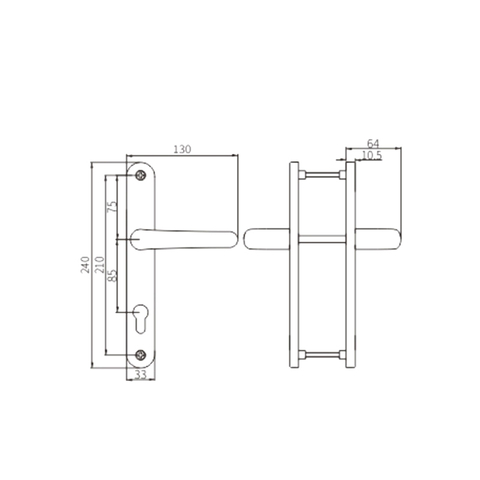平开门把手 FCZM01A