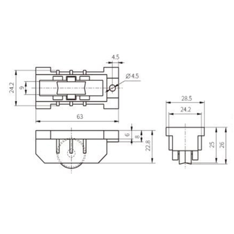 塑料定制无框滑轮LBD05