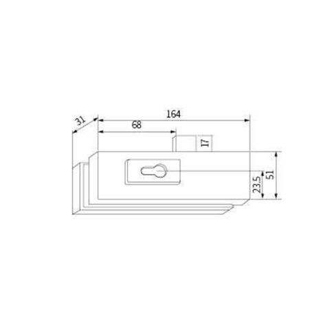 玻璃门锁贴片 PL-10